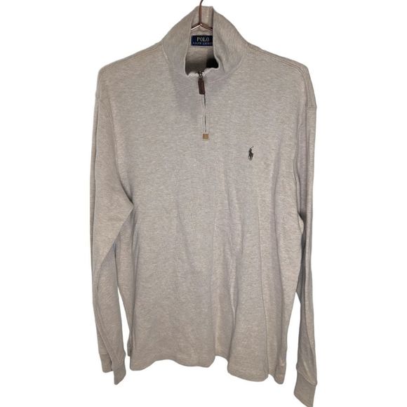 Polo Ralph Lauren Other - Polo Ralph Lauren 1/4 Quarter Zip Cream Pullover Sweater Long Sleeve Size Large